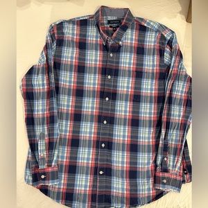 Men’s Crown & Ivy Blue Plaid XXL Button-down